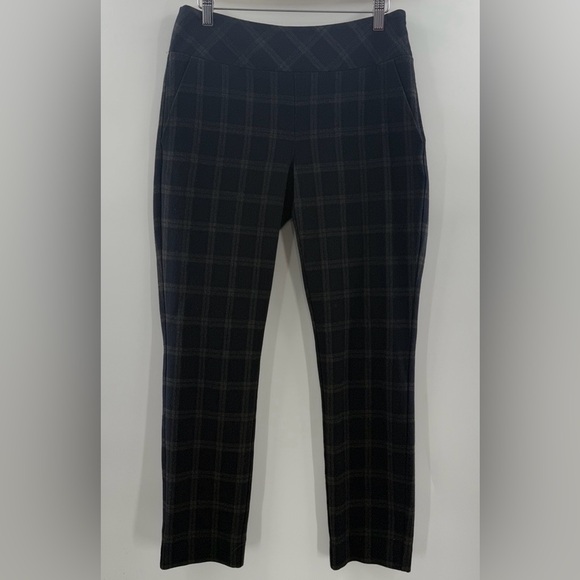 Cabi Connery Plaid Green Navy Blue Trouser Pants Tartan Style #3572 Size 6 - Picture 2 of 12